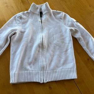 Ralph Lauren Cream Zip-Up Cardigan